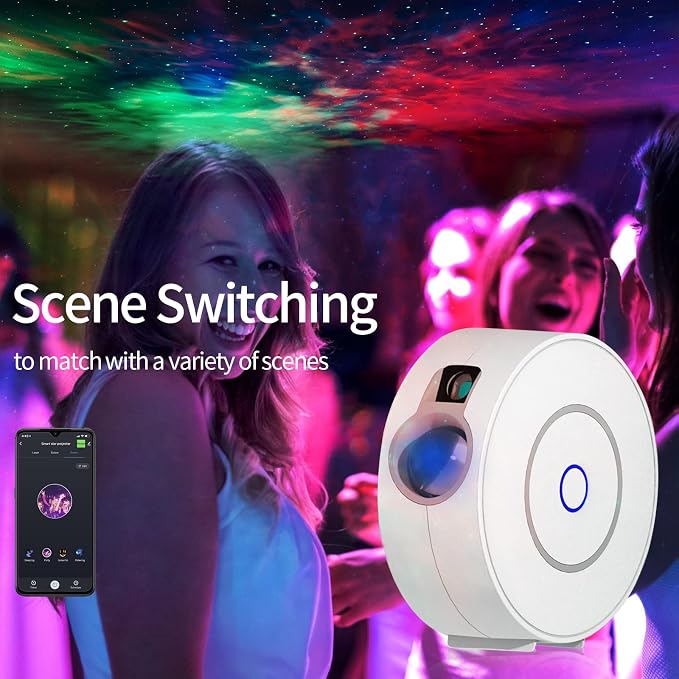 CHIGIH Galaxy Projector, LED Starry Sky Nebula Night Light Star Projector | Bedroom Ceiling Projector, App & Voice Controlled Northern Lights Projector for Room Party Decor, Teen Women Birthday Gifts