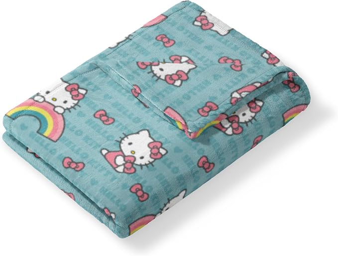 NORTHWEST Hello Kitty Silk Touch Throw Blanket, 50" x 70", Bow So Sweet