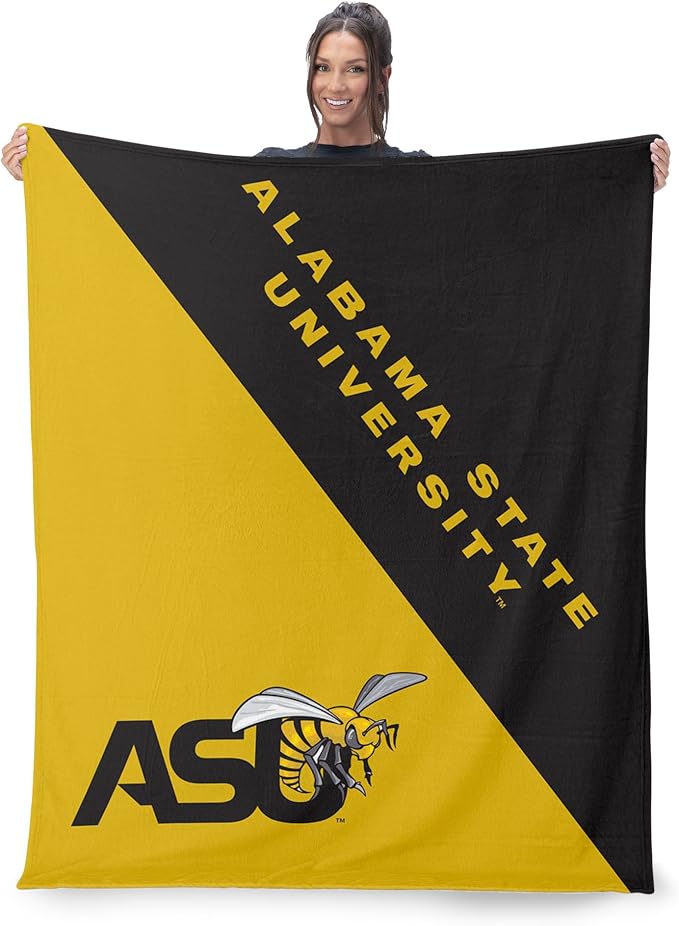 Northwest NCAA Silk Touch Throw Blanket, Ultra Soft Plush Polyester, Lightweight Warm Decorative Fan Gift, 46 x 60 in