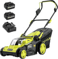 SEYVUM 40V 16" Cordless Lawn Mower with 2×4.0Ah Battery, 45L Collection Bag | 6-Position Height Adjustment, 2.4A Fast Charger Included