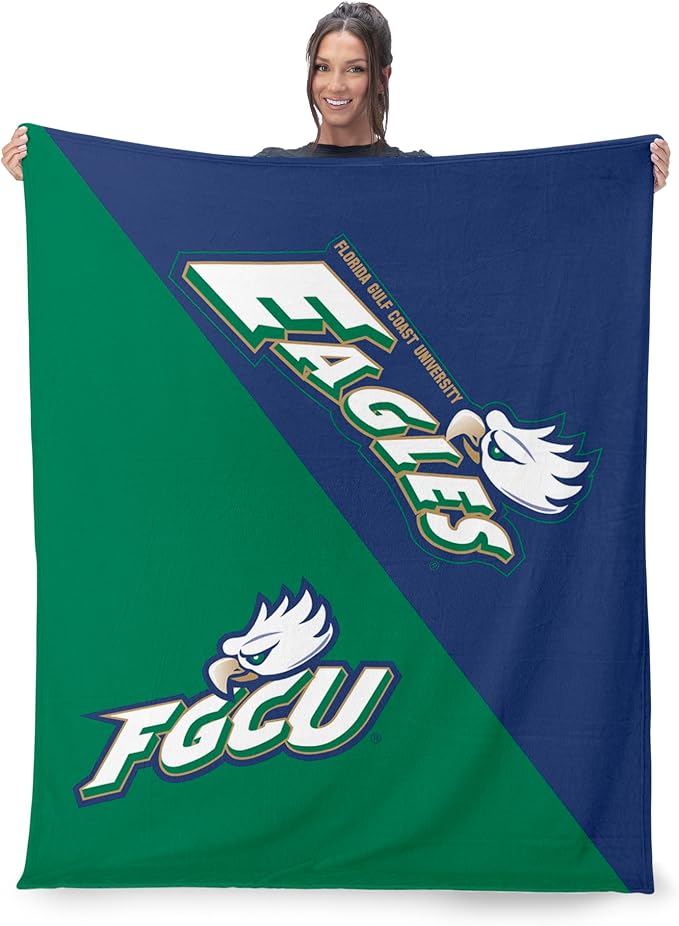 Northwest NCAA Silk Touch Throw Blanket, Ultra Soft Plush Polyester, Lightweight Warm Decorative Fan Gift, 46 x 60 in