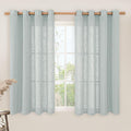 LAMIT Semi Sheer Linen Curtains 54 Inch Length 2 Panels, 52 x 54 Inch by LAMIT