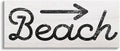 'Weathered Beach Direction Sign Rustic Arrow'| Canvas Art | Stupell Industries | 48 x 20 Inches, Easy to Hang and Sturdy, Made in USA, by Lil' Rue