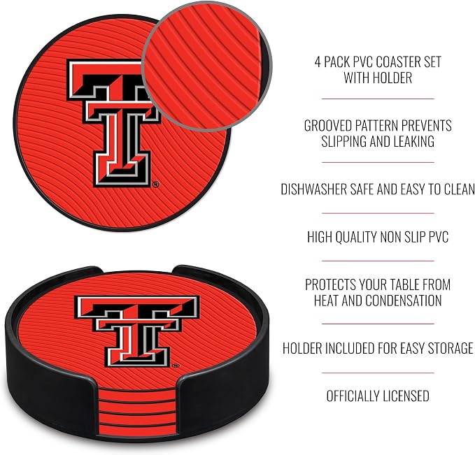 Rico Industries NCAA 4pack Coaster Set - Classic Favorites
