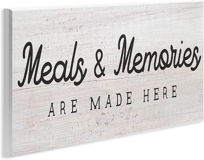 Rustic Kitchen Meals, 7 x 17 Inch Mounted Print on Wall Plaque | Stupell Industries · By Lil' Rue · Ready to hang · Cozy country charm for kitchen or dining room · Made in USA