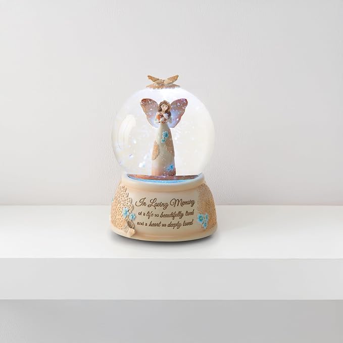 Pavilion Gift Company 19061 Light Your Way Memorial in Loving Memory Musical Water Globe, 100mm