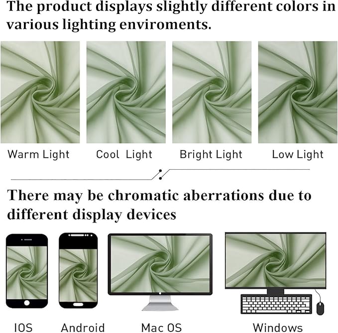 Lecloud Sage Green Sheer Curtains 120 Inches Long 2 Panels, Extra Wide - Image 5