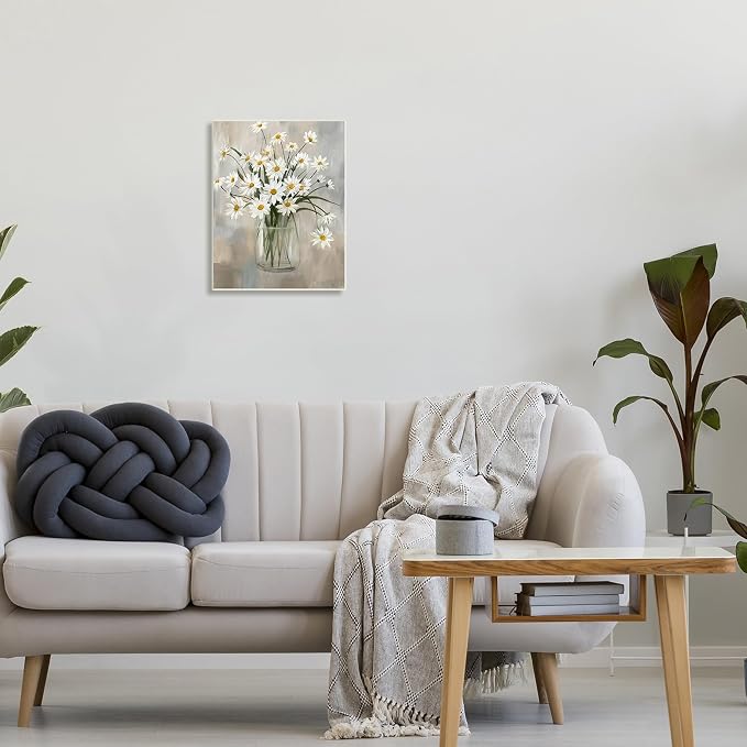 Stupell Industries 'Potted Daisy Bloom Bouquet'| Wall Plaque Art | Stupell Industries | 13 x 19 Inches, Easy to Hang and Sturdy, Made in USA, by Nan