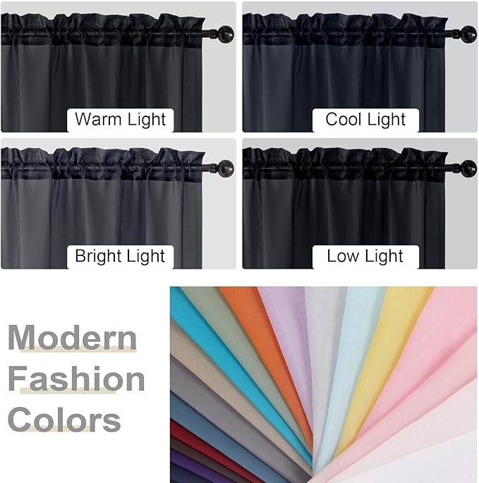 Extra Long Sheer Black Curtains - Image 6