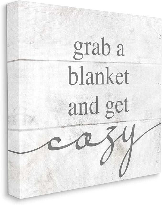 Stupell Industries Cozy Rustic Phrase, 36 x 36 Inch Canvas Wall Art | Stupell Industries · By Lil' Rue · Ready to hang · Perfect for bedroom or nursery · Made in USA