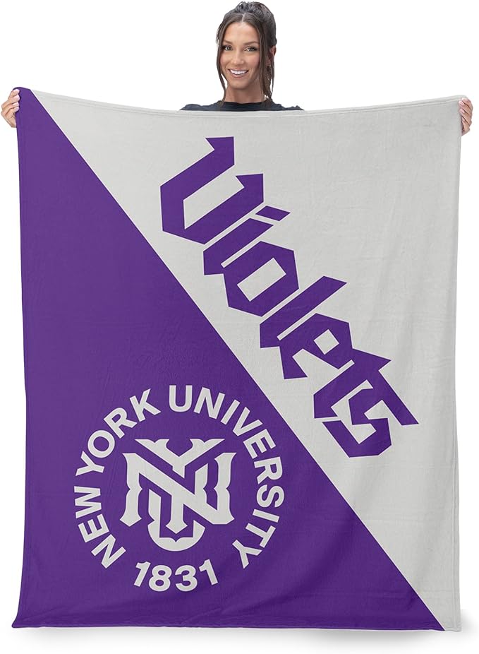 Northwest NCAA Silk Touch Throw Blanket, Ultra Soft Plush Polyester, Lightweight Warm Decorative Fan Gift, 46 x 60 in
