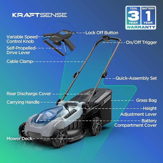 18-Inch 80V Max Brushless Self-Propelled Lawn Mower | Includes Dual 40V Max 4.0Ah Batteries and Charger, Self-propelled Drive for Easier Mowing