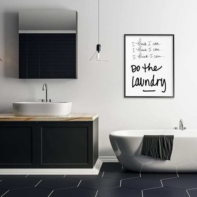 Humor Laundry Motivation Quote, 24 x 30 Inch Framed Giclée Print | Stupell Industries · By SD Graphics Studio · Ready to hang · Great gift for laundry room decor · Made in USA