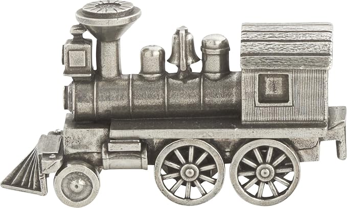 DANFORTH Birthday Train Engine – Candleholder - Handcrafted Pewter Birthday Party Decorations – 1 1/2" Tall by 2 1/2" Wide, Made in USA
