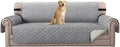 Sofa Protector for Dogs/Cats/Pets Sofa Slipcover Quilted Furniture Protector with Non Slip Elastic Strap Water Resistant Sofa Covers Couch Covers Seat Width: 78" (Oversized Sofa, Light Grey/Beige)