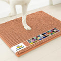 Muddy Mat® | Super Water Absorbent Door Mat Indoor, Microfiber Quick Dry Chenille Entryway Rug, Slip Resistant Front Door Mat, Indoor Mats for Entryway, Machine Washable Pet Rug, Peach 32" x 70"