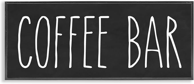 Coffee Bar Casual Kitchen Typography, 10 x 24 Inch Framed Giclée Print | Stupell Industries · By Lettered and Lined · Ready to hang · Great gift for coffee lovers · Made in USA
