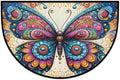 Butterfly Half Round Rug Half Moon Door Mat Half Circle Rugs | Color Animal Washable Non-Slip Semi Circle Rug Welcome Half Round Door Mat Indoor Entrance Bedroom Living Room Decor B501