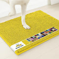 Muddy Mat® | Super Water Absorbent Door Mat Indoor, Microfiber Quick Dry Chenille Entryway Rug,Slip Resistant Front Door Mat,Indoor Mats for Entryway,Machine Washable Pet Rug, Lemon Yellow 18" x 28"