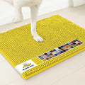 Muddy Mat® | Super Water Absorbent Door Mat Indoor, Microfiber Quick Dry Chenille Entryway Rug,Slip Resistant Front Door Mat,Indoor Mats for Entryway,Machine Washable Pet Rug, Lemon Yellow 36" x 46"