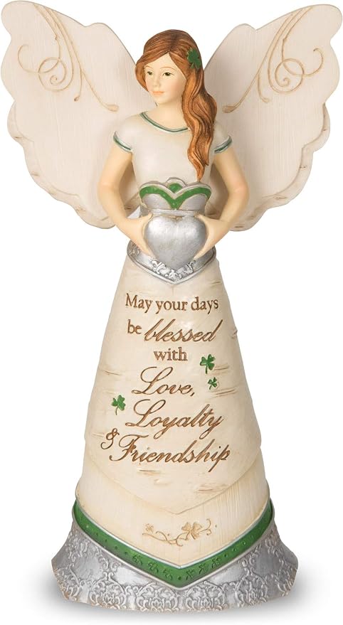 Pavilion Gift Company 82340 Elements Irish Blessings Angel Figurine, 6-1/2-Inch,Silver
