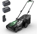 18" Electric Lawn Mower, 40V Cordless Lawn Mower with 2x5.0Ah Batteries & Charger, Brushless Motor, 2-in-1 Mulching & Bagging, 6-Position Height Adjustment, for Medium Yards