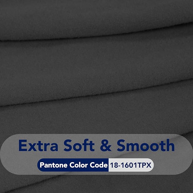 PureFit Stretch Couch Covers for Sofa 4 Seater Slipcovers Dark Gray | 1-Piece Sofa Cover Washable Soft Couch protector, Couch Slipcover with Non Skid Foam and Elastic Bottom for Kids, Dogs