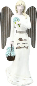 Pavilion - 7.5" Angel Figurine - Mom You are A Blessing - Simplistic Rustic Modern Farmhouse Statue