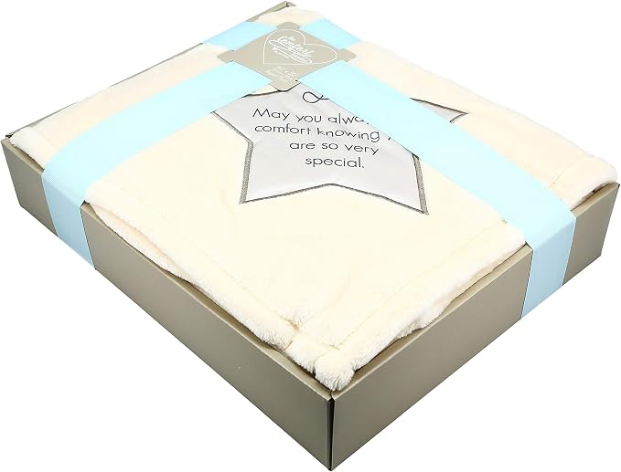 Pavilion - Son - 50 x 60 Inch Soft Royal Plush Tan Throw Blanket