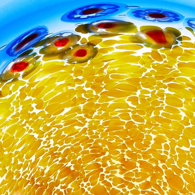 Dale Tiffany Westwind Art Glass Wall Decor Plate,Orange,Large