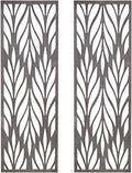 Madison Park Florian Wall Art - Carved Wooden Botanical Leaves Framed, Natural Sheen Finish - Modern Décor for Living Room, Ready to Hang Bedroom Decoration, 12"W x 36"H x 1"D, Reclaimed Grey 2 Piece
