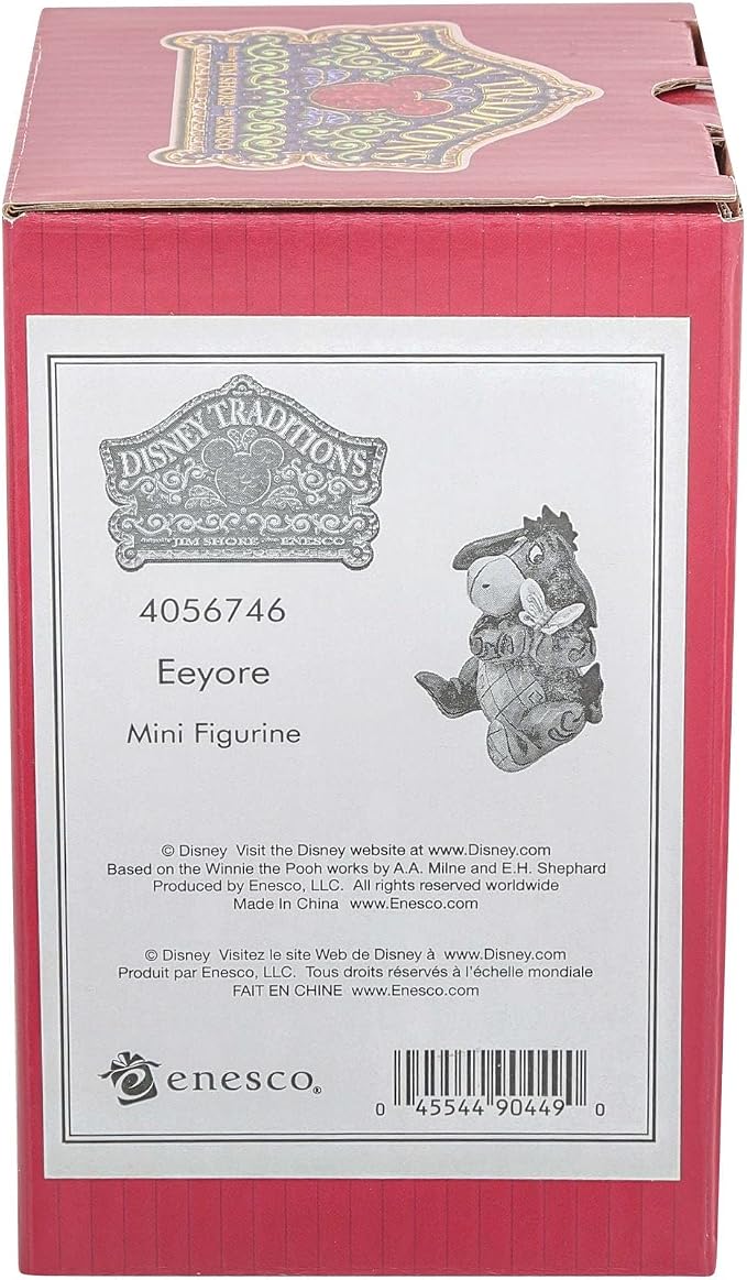 Enesco Disney Traditions by Jim Shore Winnie The Pooh Eeyore Holding Butterfly Miniature Figurine, 3.25 Inch, Multicolor