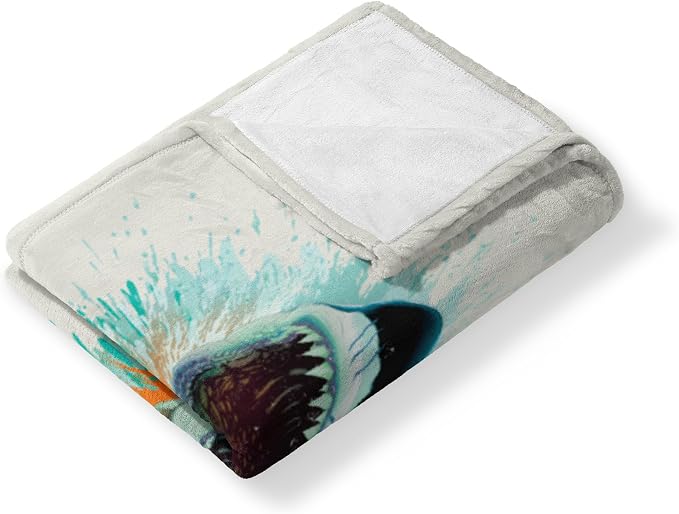 Northwest Jaws Shark Splash Silk Touch Throw Blanket 40x50 inches