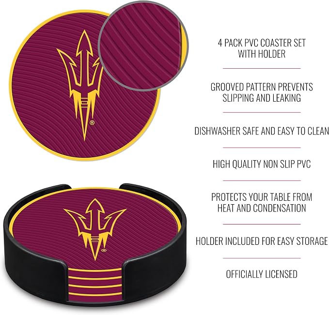 Rico Industries NCAA 4pack Coaster Set - Classic Favorites