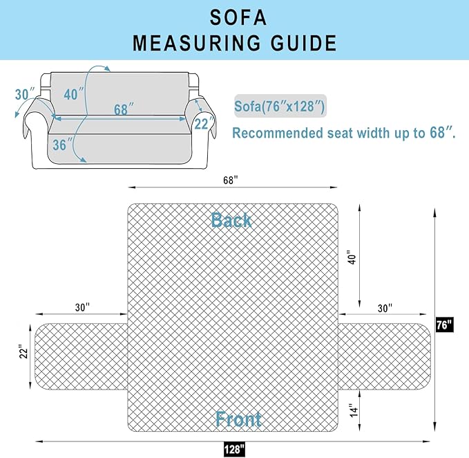 Reversible Sofa Covers Couch Cover Furniture Protector for Dogs Elastic Straps Water Resistant(Sofa,Chocolate/Chocolate)