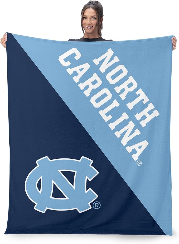 Northwest NCAA Silk Touch Throw Blanket, Ultra Soft Plush Polyester, Lightweight Warm Decorative Fan Gift, 46 x 60 in