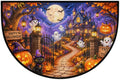 Halloween Half Round Door Mat Welcome Entrance Mat Bath Bathroom Rug B2 | Halloween Ghosts Welcome Entrance Mat Anti-Slip Half Moon Bath Mat Semi Circle Rug Indoor Outdoor Kitchen Rug