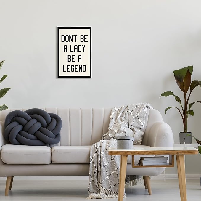 Lady Legend Inspirational, 13 x 19 Inch Mounted Print on Wall Plaque | Stupell Industries · By Lil' Rue · Ready to hang · Uplifting decor for office or bedroom · Made in USA