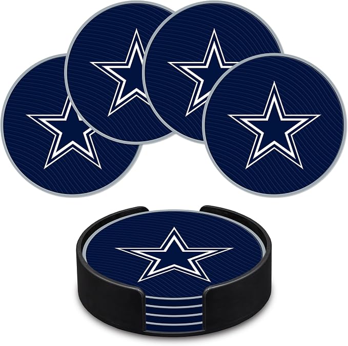 Rico Industries NFL Football Classic Favorites: PVC Coaster Set (4-Pack)