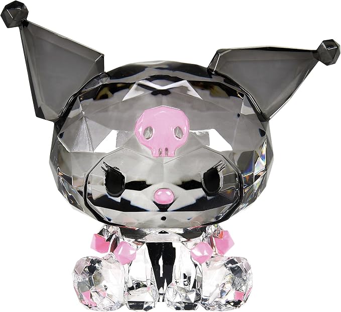 Enesco FACETS Sanrio Kuromi Sitting Miniature Figurine, 1.8 Inch, Multicolor