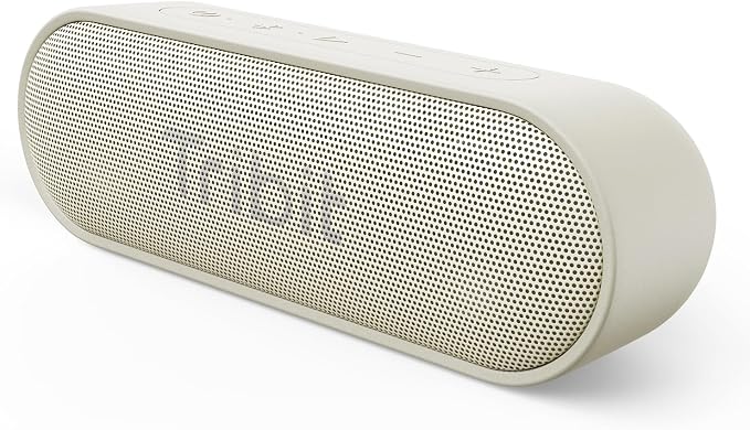 Tribit XSound Go Portable Bluetooth Speaker, 16W, 24H Playtime, Beige | IPX7 Waterproof, Custom EQ, XBass, BT5.3, Wireless, Loud Sound, TWS Pairing, Type-C, Outdoor, Home, Travel, Beach, Shower