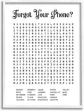 Stupell Industries Phone Crossword Puzzle Bathroom Word Design 11 x 14 | Stupell Industries · By Lettered and Lined · Ready to hang · Great for bath or laundry spaces · Made in USA