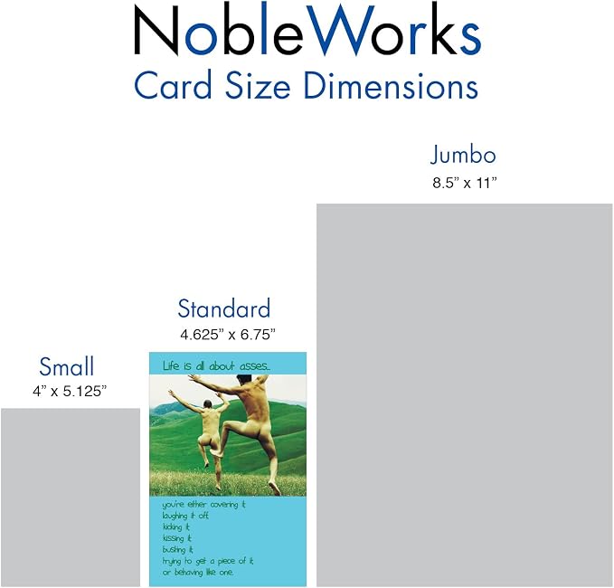 NobleWorks 20 Assorted Box Set Funny Birthday Notecards w/Envelopes for Men, Women (2x10 Designs) Naughty Humor A Very Funny Birthday AC5979BDG-B2x10