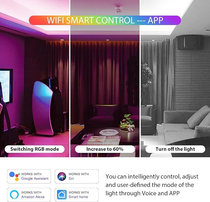 WB5 RF WiFi Bluetooth LED Strip Controller RGB CCT RGBW 5in1 Dimmable Compatible with Smart Life APP/Alexa Echo/Google Assistant Home/Siri, DC12-24V Lights Controller | PWM Dimmer Compatible with Tuya Smart / Smart Life APP / Alexa Echo / Google Assist...