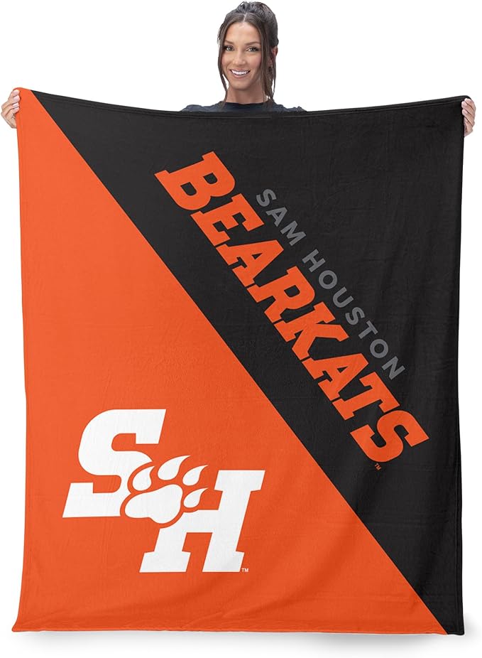 Northwest NCAA Silk Touch Throw Blanket, Ultra Soft Plush Polyester, Lightweight Warm Decorative Fan Gift, 46 x 60 in