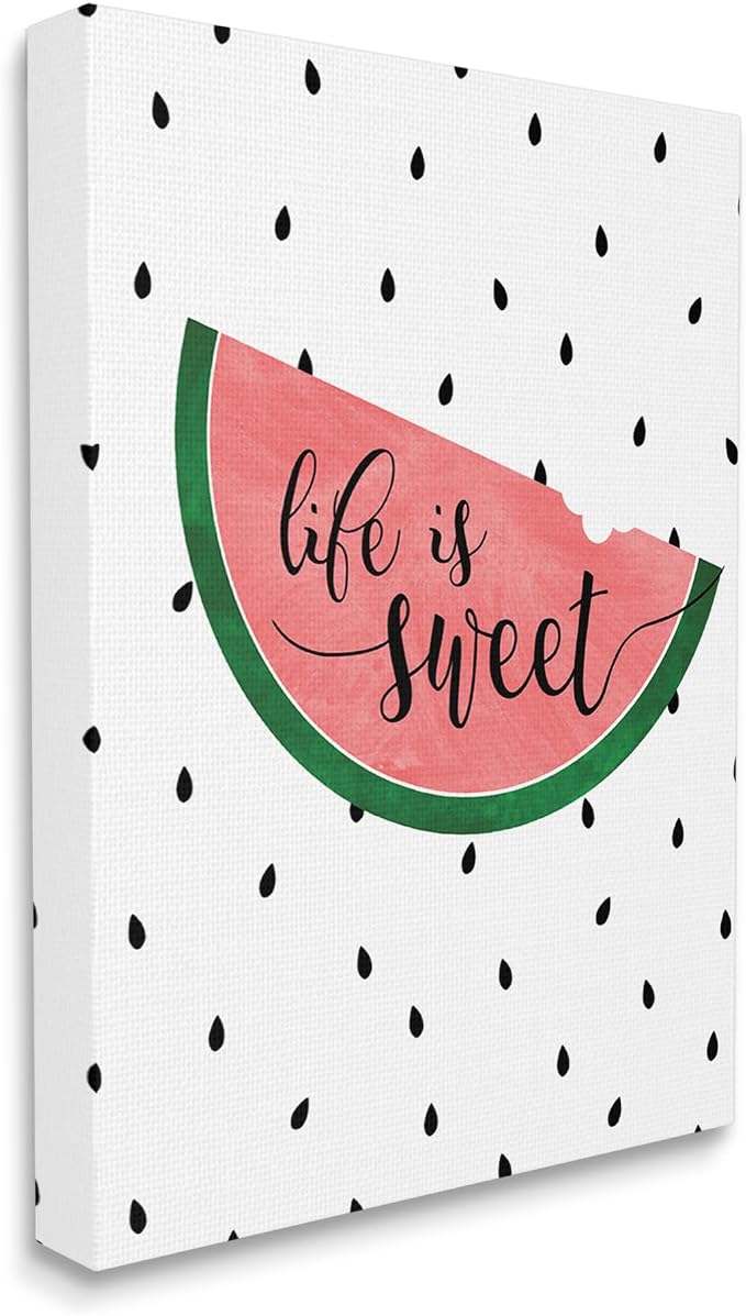 Watermelon Still Life Kitchen, 30 x 40 Inch Canvas Wall Art | Stupell Industries | 30 x 40 Inches, Easy to Hang and Sturdy, Made in USA, by Anna Quach