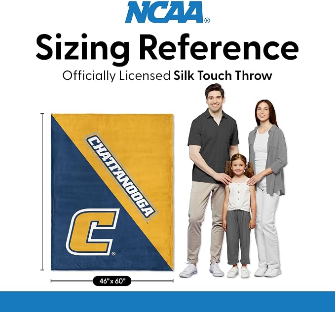 Northwest NCAA Silk Touch Throw Blanket, Ultra Soft Plush Polyester, Lightweight Warm Decorative Fan Gift, 46 x 60 in