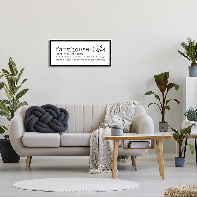 Playful Farmhouse Definition Sign Birch, 13 x 30 Inch Framed Giclée Print | Stupell Industries · Ready to hang once unboxed · Great for casual decor · Made in USA
