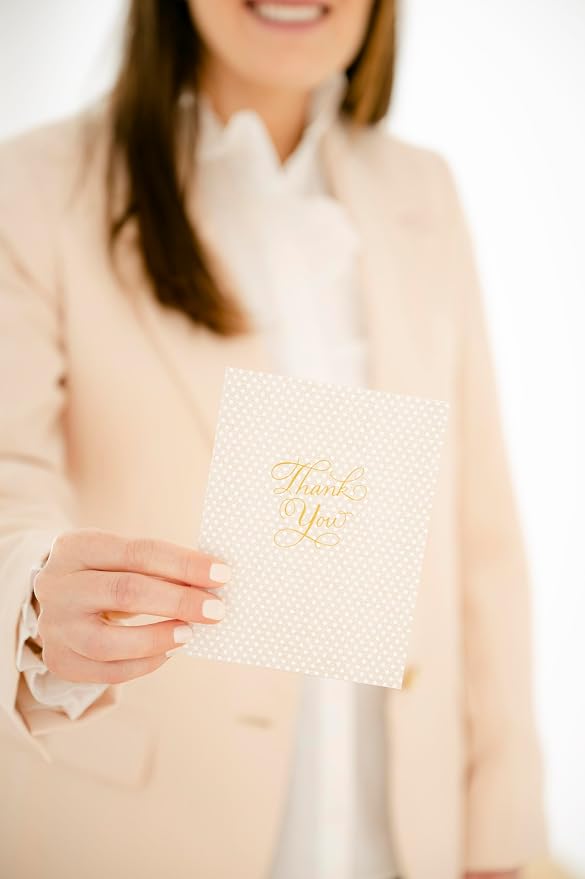 Sugar Paper Thank You Card Box, Greeting Assortment, Set of 12 Thank You Cards and Envelopes, Blank Inside, 6.25" x 2" x 5" Storage Box, 4.25" x 5.5"