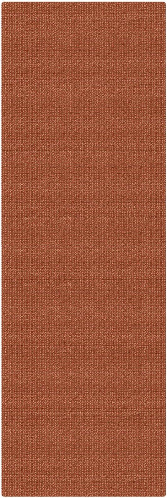 IOHOUZE Washable Runner Rug 2x6 Non Slip Runners for Hallways Entryway Runner Indoor, Kitchen Rugs Woven Cotton Floor Carpet for Kitchen Hall Entrance Bedroom, Burnt Orange/Tan